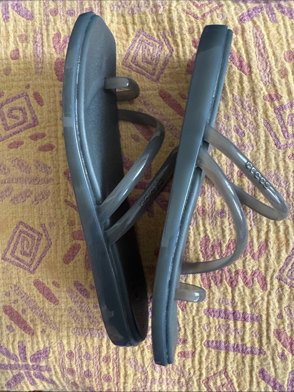 Crocs Women’s Grey Miami Toe Loop Sandals Size W6 - New Without Tags - Picture 4 of 7